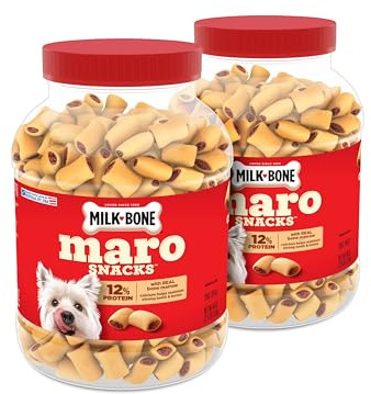 Milk-Bone MaroSnacks Dog Treats for Dogs of All Sizes, 40 Ounces (Pack of 2)