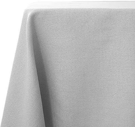 Tischdecke Abwaschbar Reisgrau 140 x 240 cm Leinenoptik Wasserdicht | Tischdecke outdoor Lotuseffekt Tischtuch Eckig Gartentischdecke für Esstisch Küche Hochzeit Alltag Partys Weihnachten Neujahr