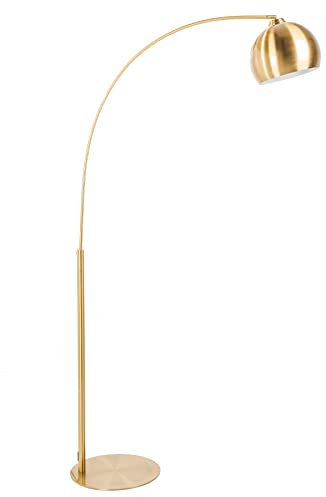 Riess Ambiente Elegante Bogenlampe Lounge Deal 205cm Gold Stehlampe Bogenleuchte Stehleuchte Wohnzimmerlampe