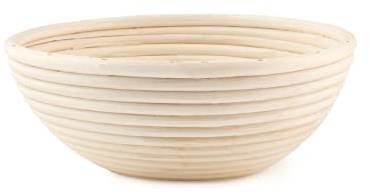 H&H Cestino Lievitazione in Canna di Rattan Tondo 20x9hcm. Cestino adatto alla lievitazione di pane e prodotti da forno