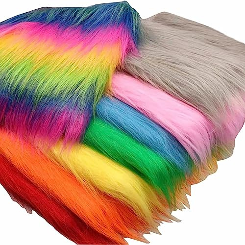 43 Färger Faux Fur Tyg 180x50cm Shaggy Räv Päls Tyg Fluffig Luddig Päls För Klädsel DIY-hantverk Kläder För Stolar Dekoration Cosplay Fursuit(Color:25 purple)
