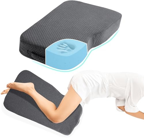 HOMBYS Memory Foam Knee Pillow for Side Sleepers, Leg Pillow for Knee, Separates The Knees for Body Alignment-Between Leg Pillow for Lower Back Pain Relief and Pregnancy Support -(18x30x4, Grey)