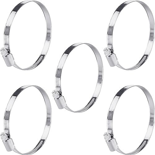 Poppstar Fascette stringitubo in acciaio inox 70-90mm con larghezza di banda 9mm, W2 (5 pezzi)