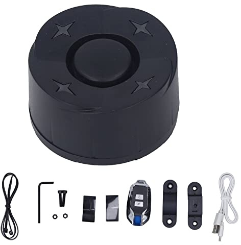 Allarme Bici Wireless con Luce - Allarme Luce Posteriore Moto Antifurto, Volume Più Alto - Sistema di Allarme di Sicurezza Per Bicicletta Ricaricabile Tramite USB(single remote control)