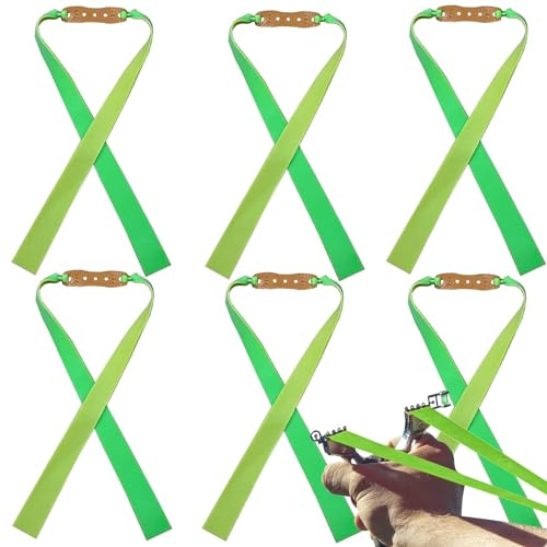 NAYAINOVA Lot de 6 élastiques pour lance-pierre professionnel de chasse et de tir - Ressort - Caoutchouc élastique plat 1,2 mm puissant - Lance-pierre enfant - Slingshot
