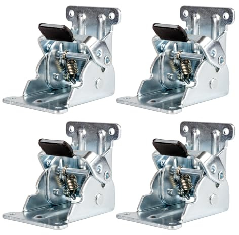 Cokritsm Soportes Plegables para patas de mesa, 90 grados | bisagras para patas de muebles, soporte de extensión de bisagra de autobloqueo para patas de mesa, cama, paquete de 4