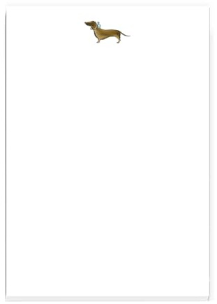 Kera Till Briefblock Dackel A5, Dackel illustration by, Writing Pad, Schreibblock, Notizblock