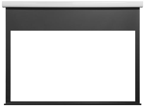 Motorized Electric Drop Down 4K/8K Projection Screen, 120 Diagonal 16:9 Matte White with White Aluminum Case Silver Ticket Products E169120