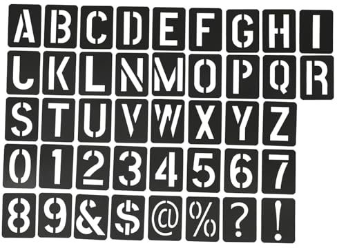 LALAFINA Schablonen Zum Malen Und Sprühen Von Stofffarben Mit Buchstaben Und Zahlen Diy-alphabet-vorlagen Dekorieren Und Zeichnen