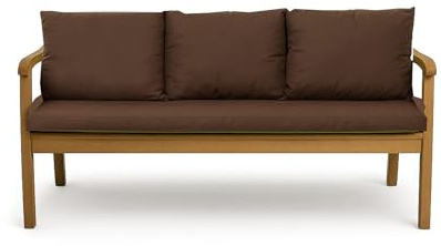 Setgarden® Cuscino per Panca da Giardino con Schienale - SET - Cuscino Bifacciale per Altalena e Panchina - Disponibile in Vari Colori e Misure (Marrone, 160x60x50 cm)