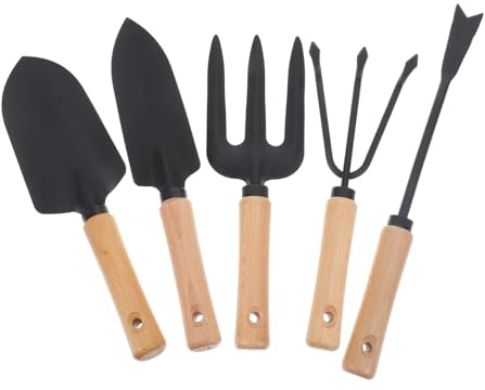 BESPORTBLE 5 Pièces Lot de Outils de Jardinage Manuels Pelles et Outils Agricoles pour Extérieur Bêchage pour Plantation et Travail du Sol
