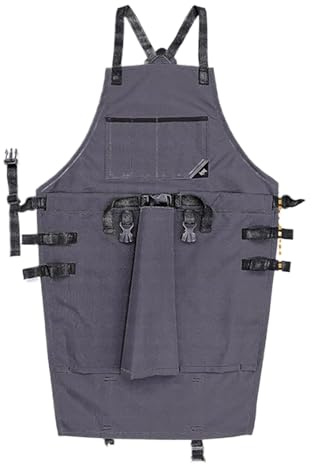Genérico Tablier de jardinage, tablier avec poches réglables à libération rapide pour le rangement d'outils pour jardinage, cuisine, extérieur, unisexe, pour adulte, cadeau fête des mères