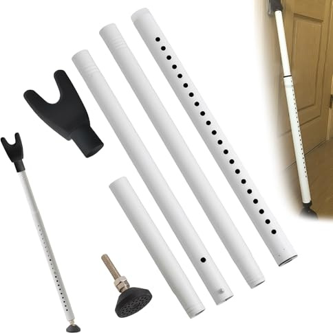 Barra di sicurezza regolabile, barra di sicurezza per porta, finestra e porta scorrevole ad alte prestazioni, con base antiscivolo a 360°, per casa e viaggi, barra di bloccaggio telescopica ad alta