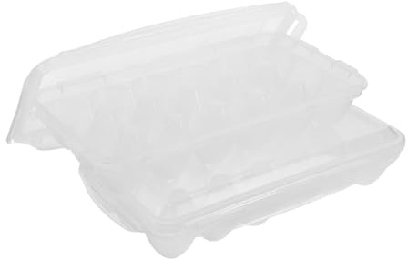 Yardenfun Contenitore Portauova per Frigorifero 18 Scomparti in Plastica Trasparente con Coperchio 2 Pezzi Vassoio Impilabile Salvaspazio per Conservazione Sicura Uova in Cucina