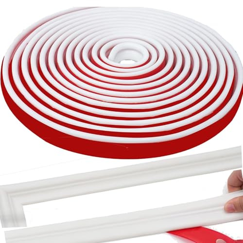 Moulure murale autocollante - Panneau flexible à décoller et à coller pour rail de chaise et cadre de miroir, décoration d'intérieur et protection murale (4 cm x 6 m)