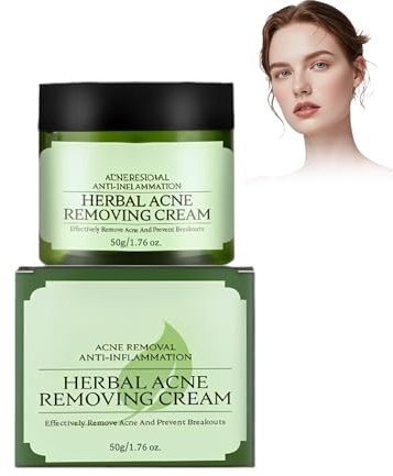 Eazerom Crème Anti-Acne À Base De Plantes,Traitement De L’Acné, | Apaisement Et Hydratation Doux De La Peau,Crème Pour Taches Douce Et Efficace,Crème Contre Les Cicatrices D’Acné