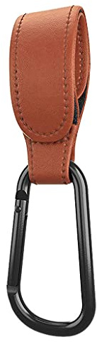 Ganci portatili regolabili in pelle PU multiuso organizer clip la borsa della spesa borse per pannolini su carrozzina clip adatta a tutte le carrozzine per borsa