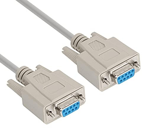 Câble série RS232 DB9 femelle – DB9 femelle 1,8 m gris, Cablepelado®