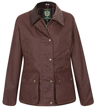 Portmann Dam Belmont vaxjacka, storlekar 8/XS till 20/3XL