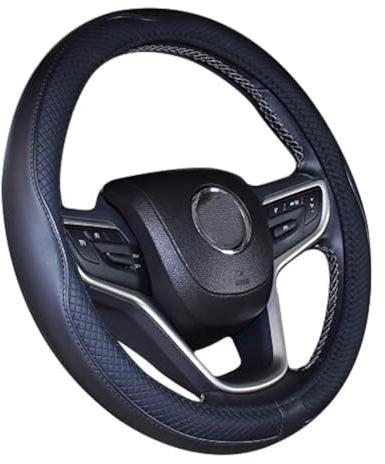 Mayco Bell 2019 Nueva Felpa Suave y cálida para Invierno Coche borroso Auto Piña Cubierta del Volante (Negro, 39-40.25cm)