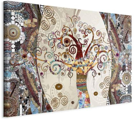 murando - Leinwandbild Gustav Klimt abstrakt, 90x60 cm, Schlafzimmer | Hochwertige Leinwand, sofort aufhängbar, ideal fürs Wohn- oder Schlafzimmer, wasserfest und lichtecht, langlebig, stilvoll