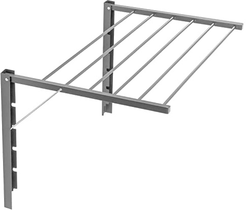 ABJ Majka Wandwäschetrockner Wäschetrockner für die Wand Trockenständer Wandmontage (90cm, Silber)