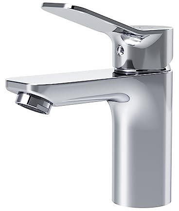 AM.PM X-Joy - Waschtischarmatur mit Einhebelmischer, SoftMotion Keramikkartusche, Neoperl Aerator, kratzfest, leicht zu reinigen, langlebig, 5 Jahre Garantie, Auslaufhöhe 79mm, Chrom