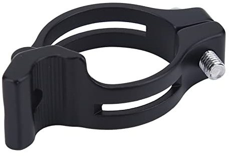 Front Derailleur Clamp, Durable Lightweight Aluminum Quick Install Bicycle Derailleur Mount for Road Cyclists Mountain Bikers Commuters DIY Bike Repair