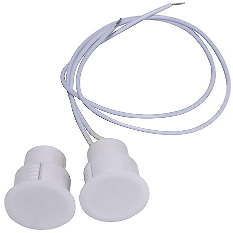 AERZETIX - C67460 - Sensor Detector magnético de Apertura de Puerta - Contacto de Apertura antirrobo/Mecanismo de protección - 23mm - hogar, armarios, Ventanas