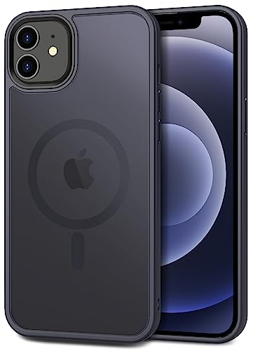 CACOE für iPhone 12/12 Pro Hülle Kameraschutzend, Kompatibel mit MagSafe, Stoßfest Kratzfest Magnetisch Rückseite Handyhülle für iPhone 12/12 Pro Case Transluzente