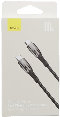 Cablu alimentare si date Baseus Glimmer, Fast Charging Data Cable pt.smartphone, USB Type-C la USB Type-C 100W, 1m, negru