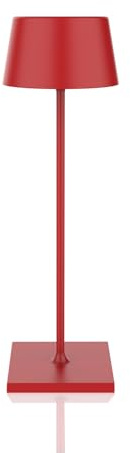 Palmina 842,lampade da tavolo senza fili,lampade da tavolo ricaricabili E Dimmerabile In Alluminio,abat jour senza fili 4400mah,Protezione IP54,luce da tavolo esterno/Interno/Rosso