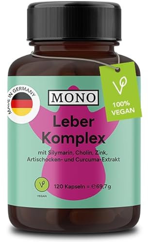 MONO Leber Komplex – 120 vegane Kapseln mit Silymarin, Cholin und Zink