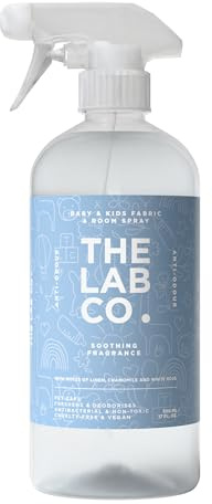 The Lab Co. Fabric & Room Spray | Eliminates Bad Odours | Neutralises Nasty Smells | Anti-Bacterial | Soothing Fragrance with Linen Chamomile White Rose Essential Oils | 500ml