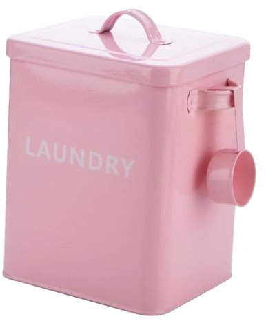 PLAFOPE Iron Food Storage Box with, Sealing Kitchen Rice and Flour Container, Multi-function Household Storage Bin in Pink for Pantry and Laundry Organization