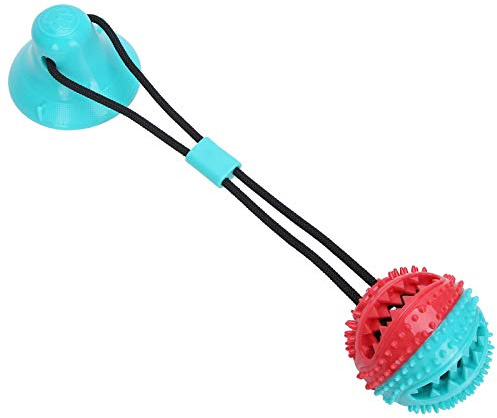 Naroote Suction Cup Dog Toy Tug Of War, Dog Toys To Keep Them Busy Interactive Dog Toys Food Teething Puppy Dispensing Squeaky Ball Indestructible Puzzle Stimulating Chew Toy for Small
