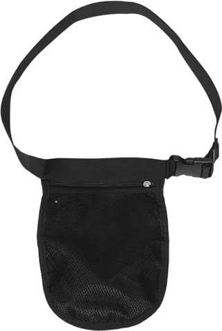 BELLIFFY Tennishalter Hüfttasche Aufbewahrungstasche Tennis-Pick-Tasche Aus Netzstoff Tennis-Pick-Tasche Schwarz 4
