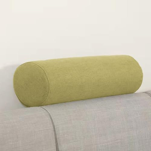 Rundes Sofa-Armlehnenkissen, Stützkissen, Nackenkissen, Zylinder-Schlafkissen, Lendenwirbelkissen, Yoga-Kissen (15 x 70 cm, grün)