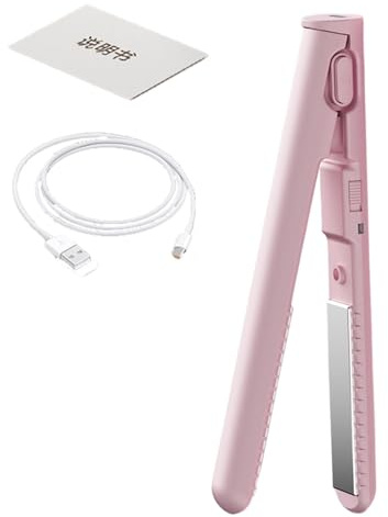 Fer plat de voyage, fer à friser de voyage, Fer à friser, fer à lisser sans fil, à friser avec chargement USB et fer plat, outil pour cheveux courts et longs