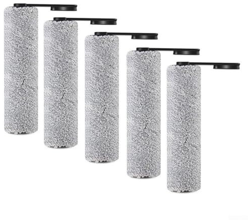Besttoolifes Rotolo di spazzole per aspirapolvere senza fili S5, parti di ricambio per aspirapolvere a secco e umido senza fili, efficiente raccolta dello sporco, 24 x 5,7 cm, grigio, 4 pezzi