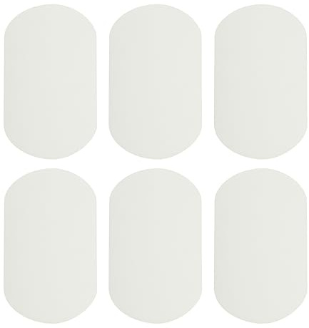QUARKZMAN 6 stycken lappar för strykning, 180 x 110 mm armbågar knän mockatyg lappar, kvadratiska stryklappar lappar lappar för reparation lappar, kläder, hantverk, byxor, skjortor, vit