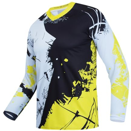 PSPORT Maillot de moto de cross para jóvenes, camiseta de bicicleta de montaña de manga larga para niños, para motocicleta, motocross, BMX, Moto Mx Offroad Racing