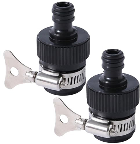 Whyzsjnclg Hose Connector, 2Pcs Hose Adapter to 14-24mm OD Tap Replacement Leakproof Rubber Connector with for Gardening, Car Cleaning, Washing Machine & More