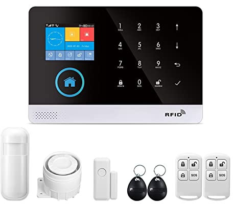 Sistema di sicurezza domestica, di allarme for la sicurezza antifurto domestica 433 MHz GSM Allarme Wireless Tuya App Control(2)