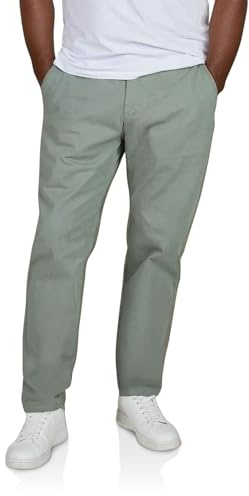 riverso RIVFiete Pantalon chino pour homme - Coupe fuselée - En tissu stretch - Taille élastique - Couleur unie - Noir, beige, vert - Tailles S, M, L, XL, XXL, 3XL, 4XL, 5XL