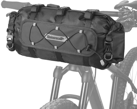Rhinowalk 12L Fahrrad Lenkertasche,Wasserdicht,Abnehmbare Halterung | 12L,Drybag,Schultergurt,Bikepacking,Pendeln