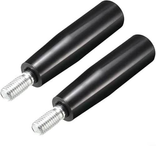 ZYNCUE Lot de 2 poignées tournantes avec tige filetée mâle pour fraiseuse, tour, meuleuse (M10 x 80)