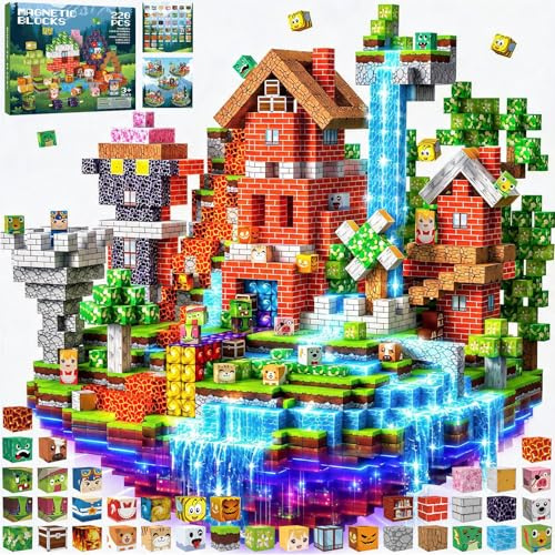 Crifeton Magnetiska Byggklossar 220 PCS 2CM Magnetic Blocks, 3+ STEM Montessori sensoriska leksaker för 3 4 5 6 7 8 9 10 11 12 8-12 år gamla pojkar och flickor Födelsedagspresenter