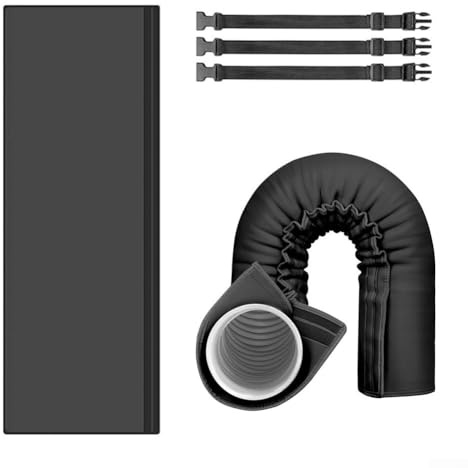 HOHOVYVY Tuyau d'évacuation d'air pour climatisation Isolation 59 pouces Manchon de tuyau Pour climatiseurs mobiles 5-9 pouces de diamètre