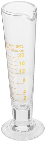 VERDANVERSE Glass Measuring Beaker 20ml Triangular Laboratory Cup High Precision Glass Beaker for Scientific Experiments and Laboratory Setting with Easy to Clean Design